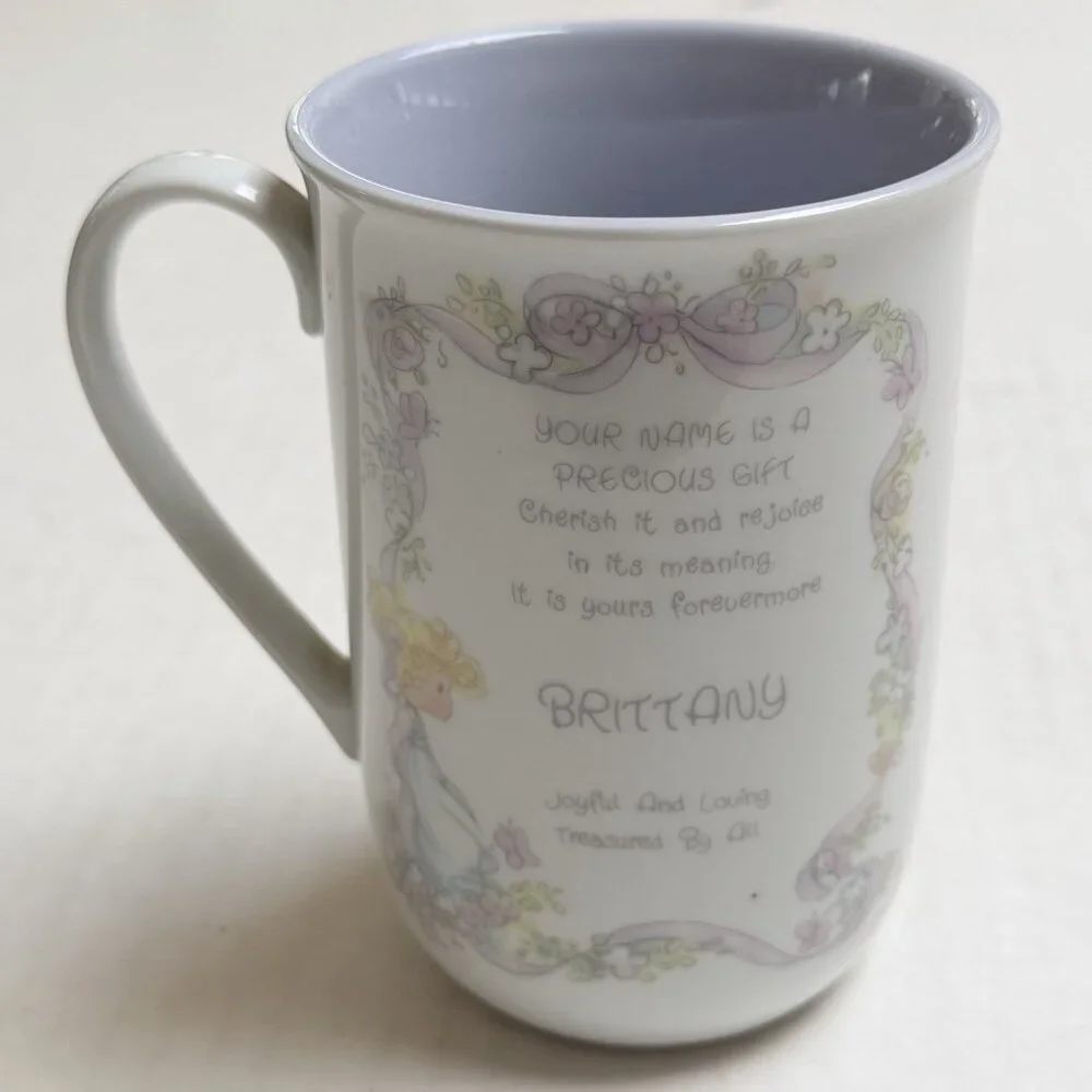 Vintage Enesco Precious Moments Personalized Mug Brittany 1989 Samuel J Butcher